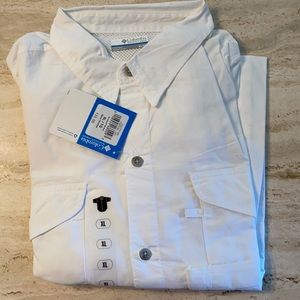 Columbia NWT White Bonehead XL SS Shirt